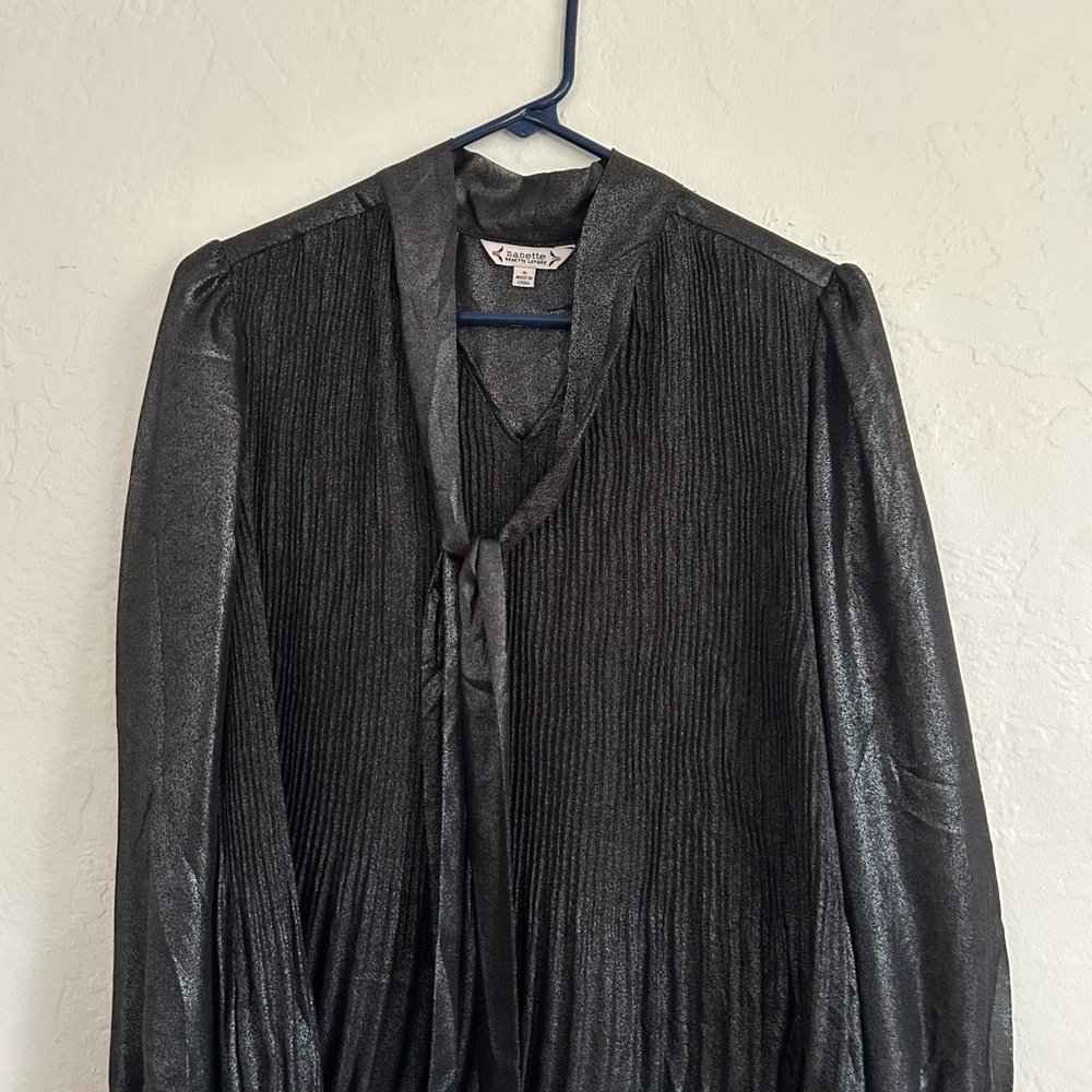 Nanette Lepore Metallic Black Top